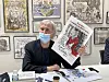 Jean Plantureux, who goes by Plantu, speaks with a group of journalists at the headquarters of Jipyong Brewery in Seoul last Thursday. [ESTHER CHUNG]