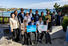 Ambassadors and other dignitaries pose for a photo at the newly installed Malaysian bench along the ASEAN-Korea Olle Trail in Seogwipo on Jeju Island on Nov. 11. Seated from left: Spouse of the Malaysian ambassador Arfah Nadiah Ahmad, Malaysian Ambassador Mohd Zamruni bin Khalid, ASEAN-Korea Centre Secretary-General Kim Jae-shin and Jeju Vice Governor Kim Ae-sook. Standing from left: Vietnamese Minister-Counsellor to Korea Nguyen Thi Thai Binh, Myanmar Chargé d’Affaires ad interim Myo Myint Maung, Brunei Darussalam Ambassador Dk Nooriyah Pg Yussof, Cambodian Ambassador-designate Phonrattanak Khuon, Lao PDR Ambassador Songkane Luangmuninthone, Philippine Ambassador-designate Bernadette Therese C. Fernandez, Jeju Olle Foundation CEO Ahn Eun-joo, Singapore Ambassador Wong Kai Jiun and the spouse of the Vietnamese minister-counsellor. [ASEAN-KOREA CENTRE]