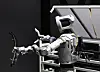Atlas, a humanoid robot by Hyundai Motor-backed Boston Dynamics, demonstrates working at a factory at the CES 2026 in Las Vegas on Jan. 8. [YONHAP]