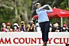 Amy Yang watches her shot on the first hole during the final round of the LPGA Honda Thailand golf tournament in Pattaya, southern Thailand on Sunday. [AP/YONHAP]