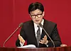 Justice Minister Han Dong-hoon addresses lawmakers at the National Assembly on Thursday afternoon. [YONHAP]