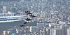 Korean Air Force's Black Eagles aerobatic team flies over Seoul on Aug. 31 during practices for the military ceremony of Armed Forces Day on Sept. 26. [YONHAP]