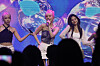 Girl group Viviz performs at the Shinhan pLay Square in Hapjeong, western Seoul, as a part of the annual music get-together MU:CON on Friday. [KOCCA]