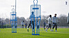 Tottenham Hotspur train ahead of a Premier League match against Manchester United on Feb. 16. [ONE FOOTBALL]