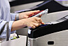 A person uses a card to get to the subway platform in Seoul Station on Sept. 1. [NEWS1]