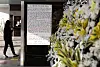 Funeral wreaths protesting against Sungshin Women's Unversity's decision to admit male students are lined up in front of buildings on campus on Friday. [NEWS1]