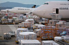 The volume of cargo delivered through the Incheon International Airport surpassed 3 million tons last month, 20 years after it first opened, the airport said on Sunday. According to the Incheon International Airport Corporation, the feat was achieved on Nov. 26, 20 years after the airport first opened in March 2001. It is the second airport in the world to hit the milestone, following Hong Kong International Airport. Pictured above, Asiana airplanes are lined up at the Incheon International Airport, Incheon, on Dec. 14. [YONHAP]