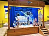 On the Stage is part of the exhibition where visitors can see various characters from illustrator Lee Suzy’s books. [HONG Ji-YU]