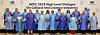 Participants of APEC 2025 High-Level Dialogue on Cultural and Creative Industries pose for photo in hanbok (Korean traditional clothing) on Aug. 27 in Gyeongju. [MINISTRY OF CULTURE, SPORTS AND TOURISM]