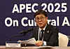 Korea's Minister of Culture, Sports and Tourism Chae Hwi-young speaks to the press on Aug. 27. [MINISTRY OF CULTURE, SPORTS AND TOURISM]
