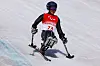 Han Sang-min skis in the men's Super-G sitting race at the National Alpine Skiing Centre in Yanqing, Beijing on Sunday. [REUTERS/YONHAP]
