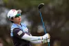 Kim Hyo-joo tees off the eighth tee during the final round of The Lotte Championship at Hoakalei Country Club on April 16 in Ewa Beach, Hawaii. [AFP/YONHAP]