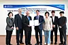 Third from left: California State University San Bernardino President Tomás D. Morales and Sejong University President Eom Jong-hwa pose for a photo after signing a memorandum of understanding to create an exchange semester program. [SEJONG UNIVERSITY]