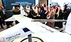 Won Hee-ryong, center, the minister of Land, Infrastructure and Transport, talks with his Saudi Arabian counterpart Saleh bin Nasser Al Jasser at the second Korea-Saudi Arabia Mobility and Innovation Road Show at a hotel in central Seoul on Tuesday.