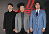 From left, actors Kim Mu-yeol, Lee Sung-min and Cho Jin-woong pose for a photo during the press screening for 'The Devil's Deal' at MegaBox COEX branch in Gangnam District, southern Seoul, on Monday. [YONHAP]