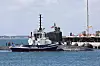 The USS Vermont (SSN-792), a U.S. Virginia-class nuclear-powered attack submarine, arrives at the HMAS Stirling naval base in Perth, Australia on Oct. 29. [AFP/YONHAP]