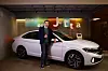 Sacha Askidjian, executive director of Volkswagen Korea, poses with the new Jetta sedan during a media event Wednesday held in eastern Seoul. [VOLKSWAGEN KOREA]