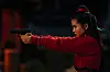 Actor Kim Tae-ri as a mysterious character who is dubbed as 'a woman who shoots thunder' in 'Alienoid Part 1.' [CJ ENM]