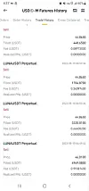 Trade history of the interviewee who said to have made money from short selling Luna. [SCREEN CAPTURE]