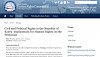 A screencapture from the Tom Lantos Human Rights Commission website announcing its hearing Thursday on the “Civil and Political Rights in the Republic of Korea: Implications for Human Rights on the Peninsula.”