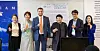 From left, Kim Do-kyung, president of the Korean Unwed Mothers’ Families Association; Lee Bock-hee, president of Global Youth Fair; and Csoma Mozes, ambassador of Hungary to Korea, at the Global Youth Fair's annual forum with students from multi-ethnic backgrounds and single-parent families on Saturday. [JANOS CHANU]
