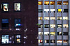Office buildings in central Seoul remain lit in the evening on Monday. [NEWS1]