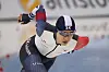 Kim Min-seok competes in the men's 1,000 meters at the ISU World World Cup in Salt Lake City on Dec. 5. [EPA/YONHAP]