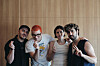 Canadian pop band Valley poses for photos after an interview with the local press on Tuesday morning at the InterContinental Seoul COEX hotel in southern Seoul held ahead of its concert in the evening the same day. [UNIVERSAL MUSIC]
