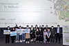 Students who participated in last year’s Daejeon Science Festival take a photo together. [SHIN JI-SEUN]