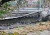 A bridge in Bundang District, Seongnam, collapses Wednesday, killing one pedestrian and injuring another. [YONHAP]