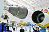 The first and second stages of Korea's space rocket Nuri are being assembled at the Naro Space Center in Goheung County, South Jeolla. [YONHAP]