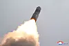 A North Korean Hwasong-18 solid-fuel intercontinental ballistic missile is seen taking off in this photo taken by the state-controlled Korean Central News Agency on July 12. [YONHAP]