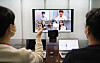 SK Telecom workers demonstrate its video job interviewing platform. [SK TELECOM]
