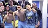 Tottenham Hotspur's Son Heung-min, front row right, poses with teammates after a UEFA Champions League game against Marseille in an image posted on Pierre-Emile Hojbjerg's Instagram account. [SCREEN CAPTURE]
