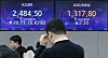 A screen in Hana Bank's trading room in central Seoul shows stock and foreign exchange markets open on Thursday. [NEWS1]