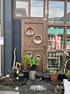 Decorations on the facade of a building in Gohan. [LEE SUN-MIN]