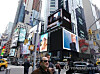 A large OLED display is seen at Times Square in New York City, in this photo provided by LG Display Co. on April 23, 2022. [YONHAP]