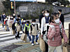 Children of Afghan evacuees go to their first day of school in Ulsan on Monday. Nearly half of the Afghan evacuees have been employed by a subcontractor of Hyundai Heavy Industries in Ulsan and most of them settled in Ulsan's Dong District.  [NEWS1]