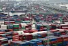 Containers stacked at a port in BUsan on June 1. [NEWS1]