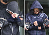 Suspects Yoo Sang-won, left, and Hwang Eun-hee, who allegedly masterminded the kidnapping and murder of a woman in Gangnam District, southern Seoul, leave Suseo Police Precinct in Gangnam on Thursday to be referred to prosecutors. [YONHAP]