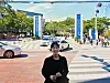 Heo Jin-yi in front of a university she attended in spring 2014, soon after she left an orphanage in Busan. [HEO JIN-YI]