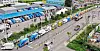 Dozens of delivery trucks line the streets next to a logistics terminal in Gimpo, Gyeonggi, on Thursday, in remembrance of the late logistics agency manager, Lee. Leaving behind a two-page suicide note detailing harassment by his deliverymen in the Parcel Delivery Workers’ Solidarity Union, Lee committed suicide on Aug. 30. [YONHAP]