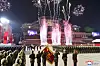 Fireworks at the Kim Il Sung Square in Pyongyang on Wednesday in celebrating the 75th anniversary of the North Korean’s army. [YONHAP]