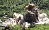 North Korea's underground nuclear test site at Punggye-ri, North Hamgyong Province, undergoes demolition in May 2018. Satellite photography shows that the tunnels leading into the test site have since been restored. [JOINT PRESS CORPS]