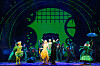 Korean production of the hit musical 'Wicked' featuring Oak Joo-hyun, center right, as Elphaba and Jeong Sun-ah, center left, as Glinda is currently being staged at the Blue Square in central Seoul. [CLIP SERVICE]