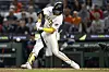 Pittsburgh Pirates' Bae Ji-hwan hits a game-winning home run against the Houston Astros during the ninth inning at PNC Park in Pittsburgh on Tuesday. [USA TODAY/YONHAP]