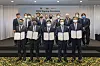 Executives of Lotte Chemical, Samsung Engineering, Posco Holdings, Sarawak Energy Berhad and Sarawak Economic Development Corporation Energy take a photo after signing an agreement to cooperate on a clean hydrogen production project Wednesday in southern Seoul. [LOTTE CHEMICAL]