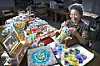 Master artisan Lee Soo-kyung, recognized as the Grand Master of cloisonné, carefully applies enamel to her work at her studio in Nam District, Ulsan. [PARK SANG-MOON]
