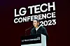 LG Corporation Chairman Koo Kwang-mo speaks at the company's conference on March 16 at LG Science Park in Gangseo District, western Seoul. [LG CORPORATION]