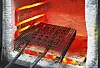 Cloisonné beads being fired in an 800-degree Celsius kiln [PARK SANG-MOON]